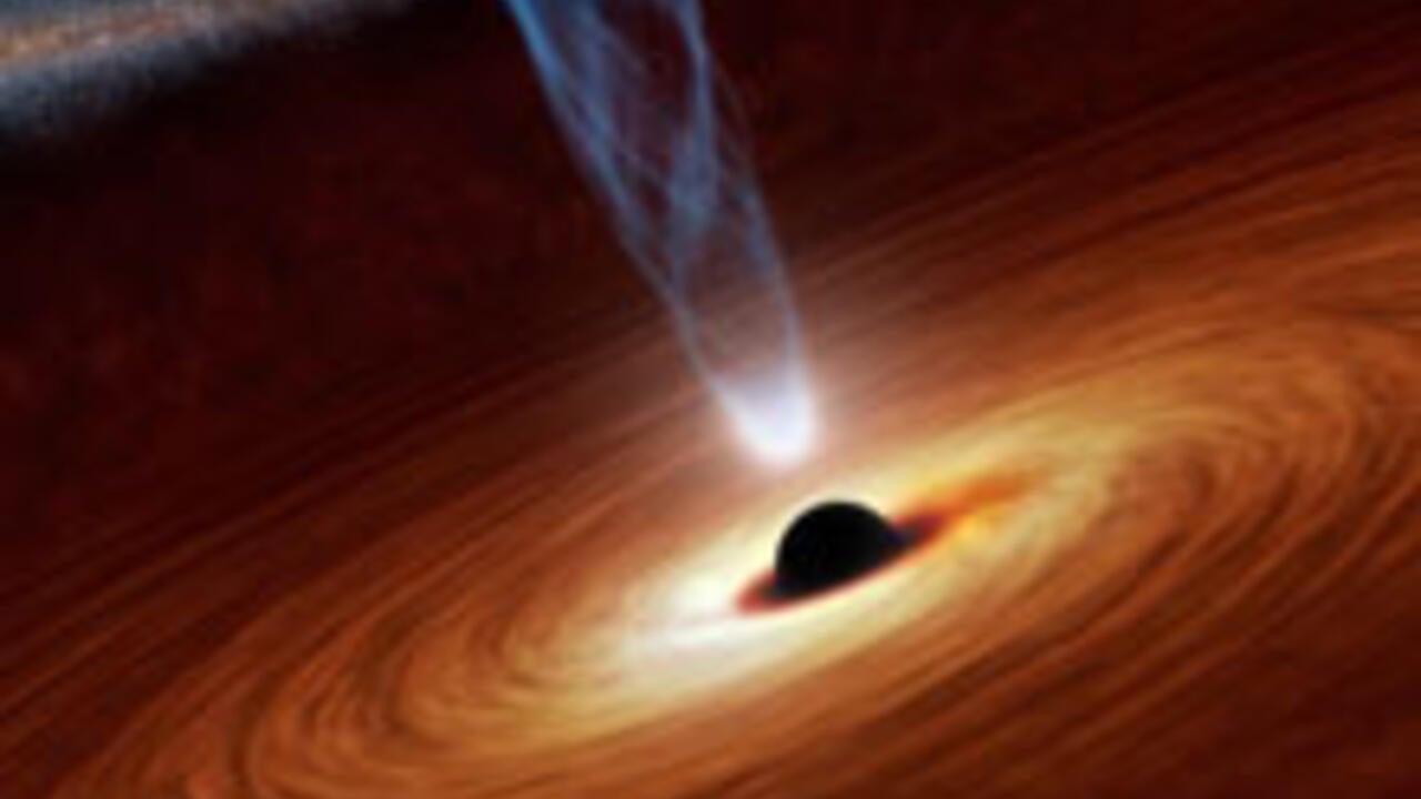 Supermassive black hole - artist rendering