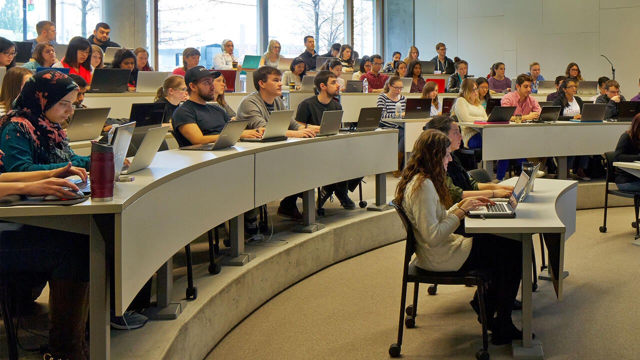 Classroom of students at their desk