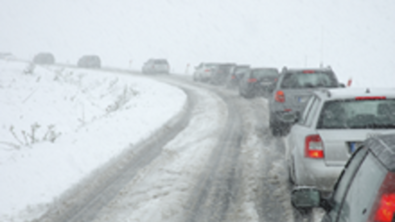 Traffic in Snow Storm