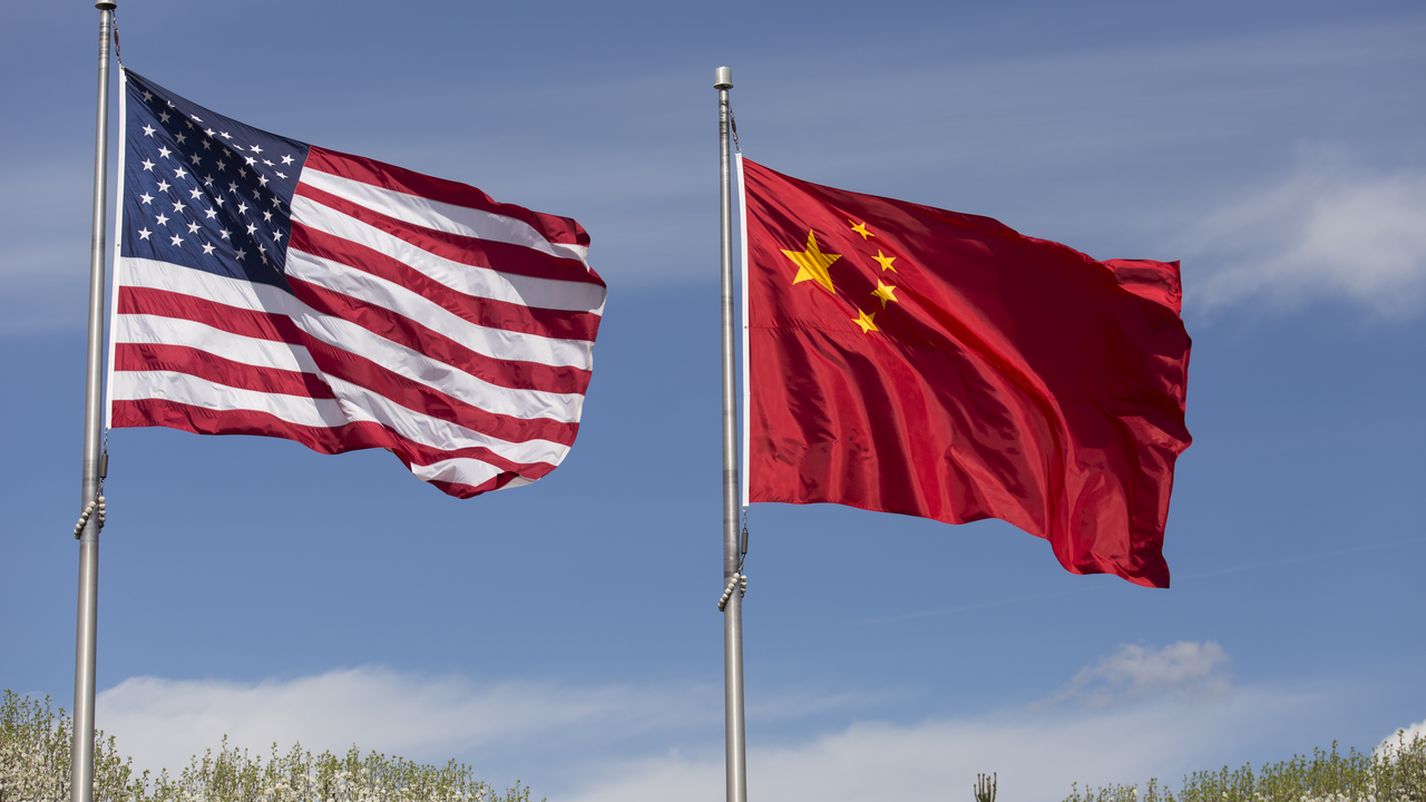 U.S. and China flag