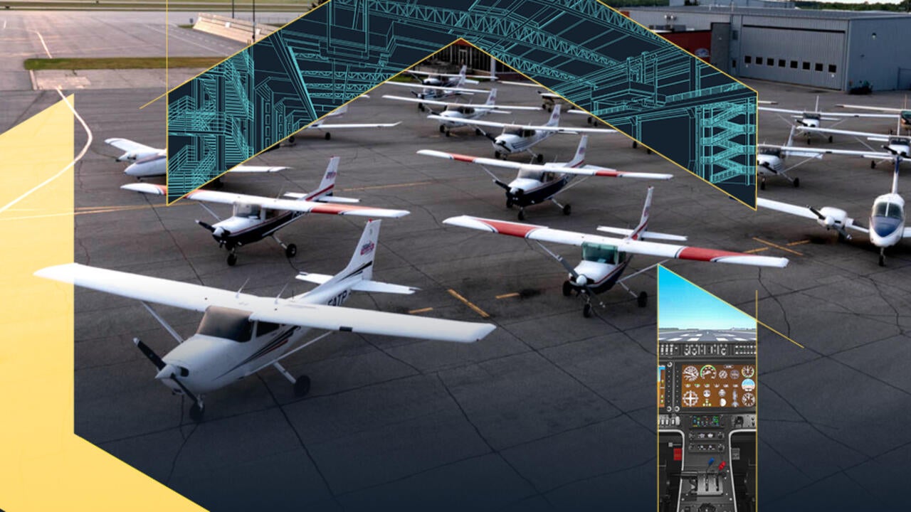 A fleet of small planes at the Waterloo Wellington Flight Centre. 