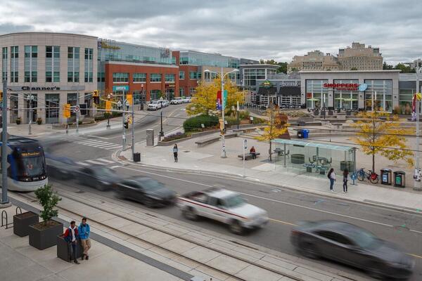 Busy scene in Uptown Waterloo