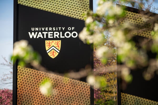 University of Waterloo sign