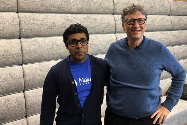 Sam Pasupalak with Bill Gates