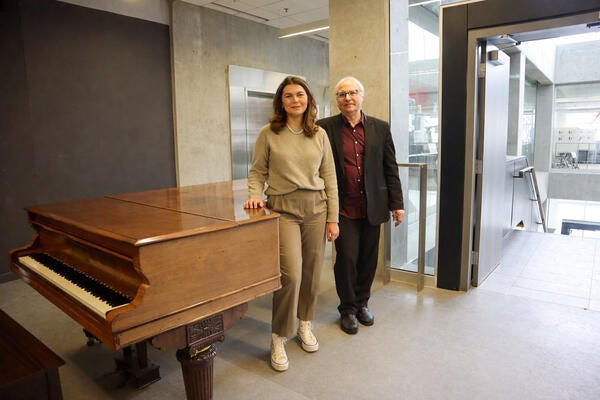 University of Waterloo PhD student Olga Ibragimova (left) and Dr. Chrystopher Nehaniv, a professor of systems design engineering