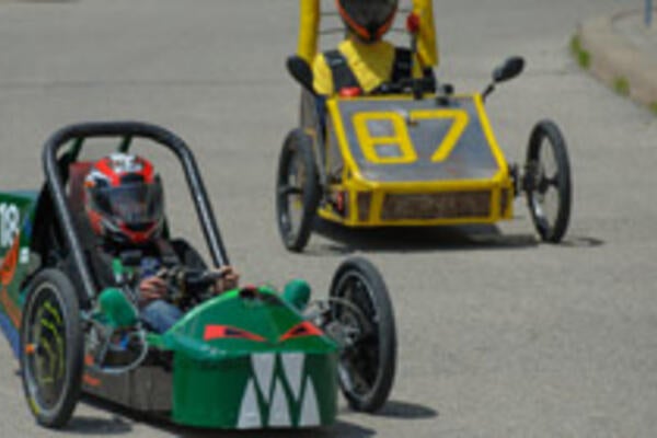 Electric vehicles racing at University of Waterloo 