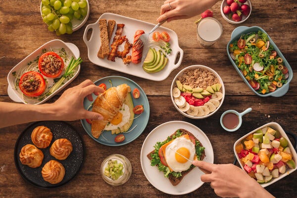 People having breakfast