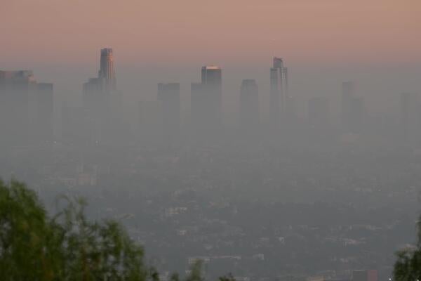 Los Angeles, California, in the U.S. veiled by smog. (Getty Images/DogoraSun)