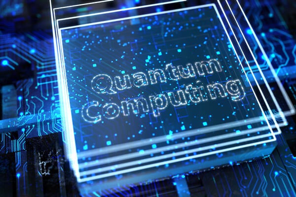 Quantum computing background concept 