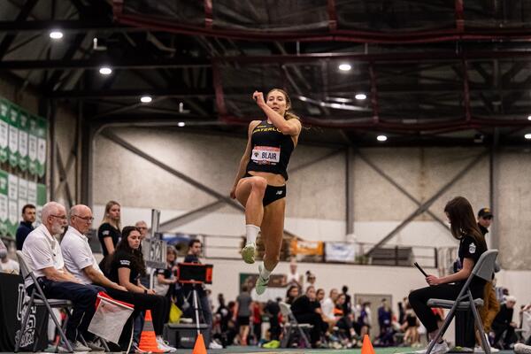 Hannah Blair in high jump competition