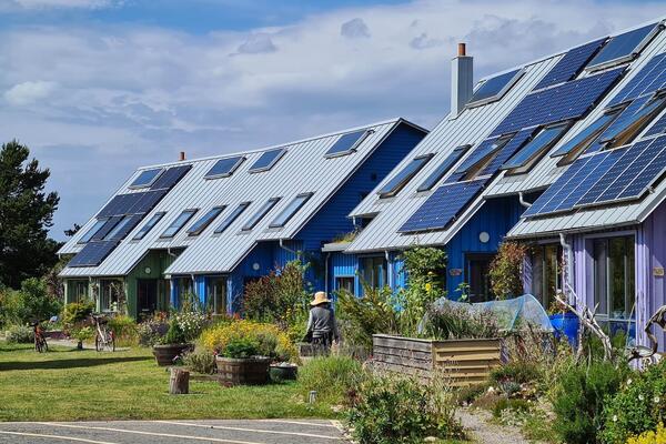 Houses with solar panels