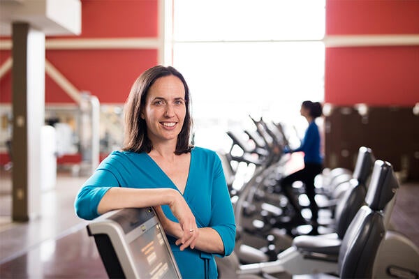 Dr. Laura Middleton in a gym setting