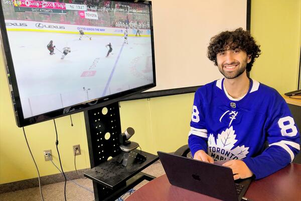 University of Waterloo Engineering master's student Liam Salass developed an AI-based system that improved puck detection when a