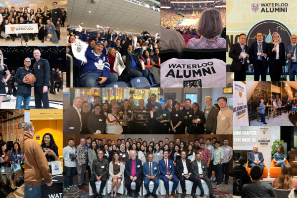 Collage of alumni volunteers from around the world