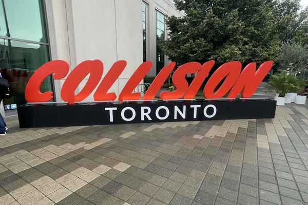sign that reads "Collision Toronto"