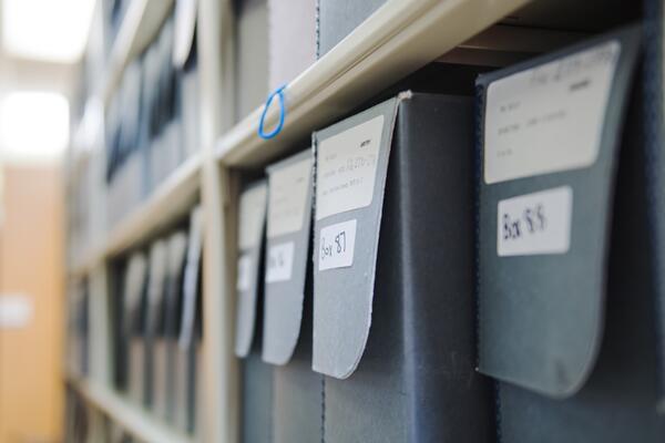 Hollinger boxes in Waterloo's archives