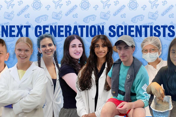 Banner image titled “Next Generation Scientists” featuring a diverse group of science students standing side by side.