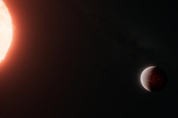 Super-Earth Exoplanet TOI-561 b and Its Star (Artist's Concept)