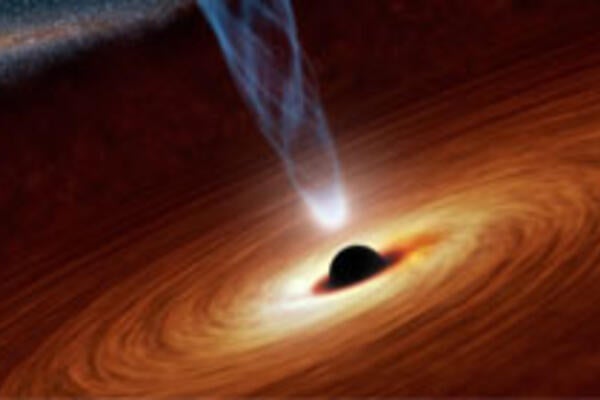 Supermassive black hole - artist rendering