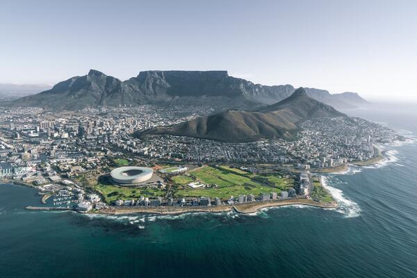 aerial view of Cape Town near mountain during daytime