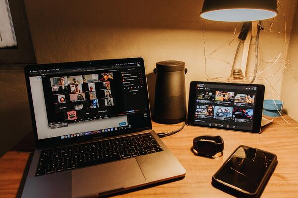 Photo of video conferencing