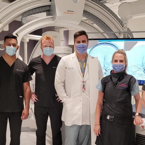 surgery team standing in a line