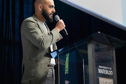 Shayan Nikaeein speaking. 