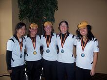 Carly Peister and her golf teammates.
