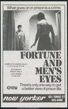 Poster from the John Herbert Fonds - Fortune and Men's Eyes