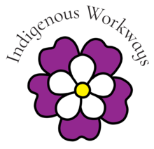 Indigenous Workways logo of two coloured flower