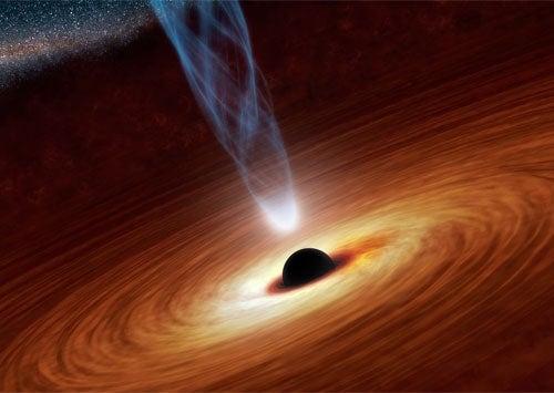 Supermassive black hole - artist rendering