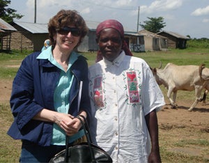 Professor Susan Elliot, University of Waterloo with a woman from Usoma, Kenya