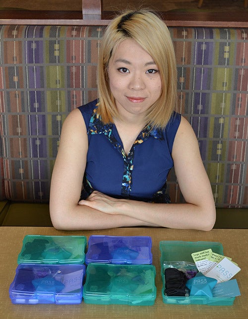 Tina Chan and samples of her kits