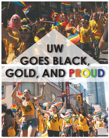 Imprint clipping showing Warriors at the 2013 Toronto Pride Parade.
