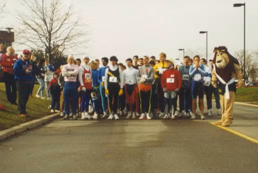 Participants line up for the 1989 Fun Run.