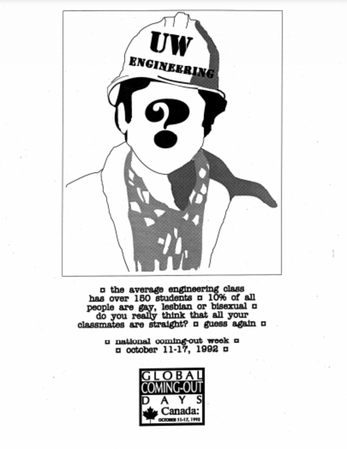 Coming Out Day poster for Engineers, circa 1992