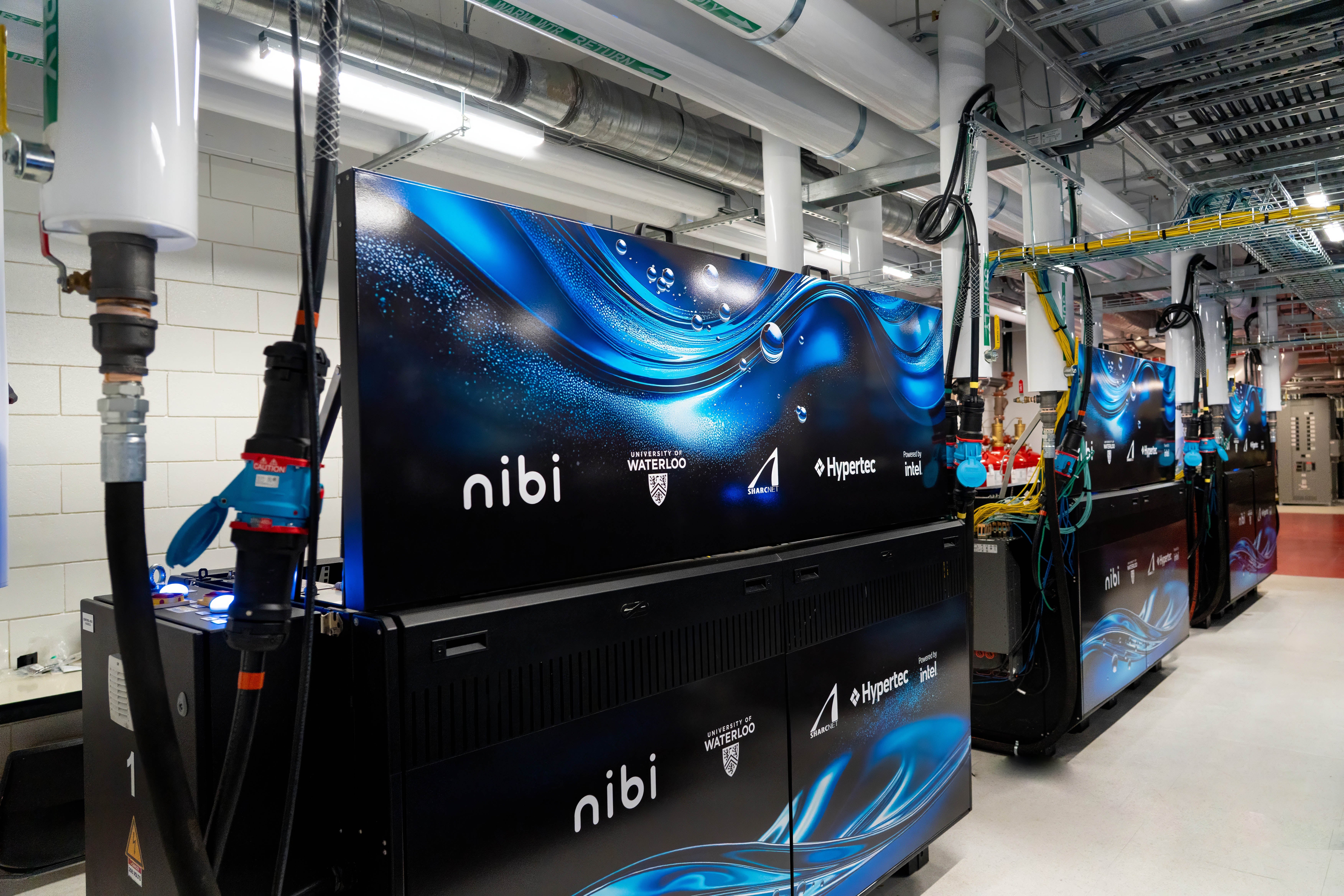 Nibi server tanks are open for display.