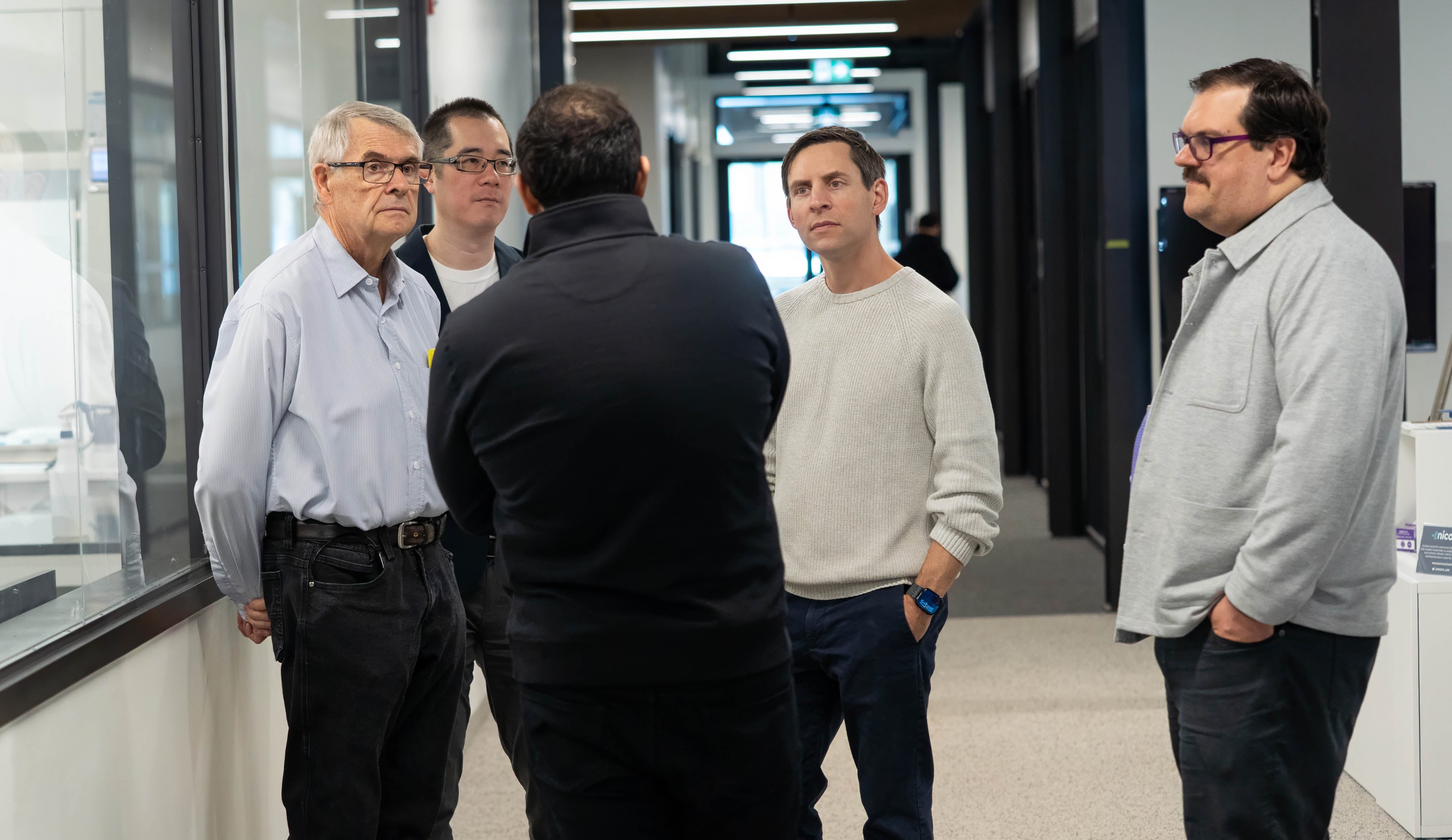 Doug and James Kavanagh during a tour of Velocity