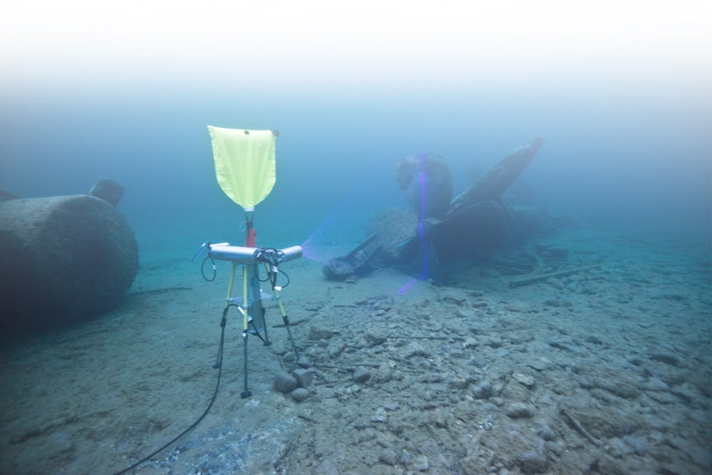 Lasers underwater in action invented by Jason Gilham