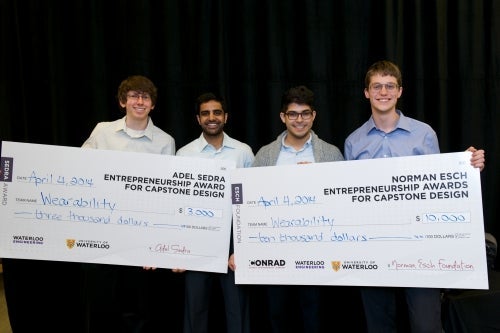 Wearability founders Marc-André Simard, Adam Thagard, Pratik Konnur and Chris Menezes.