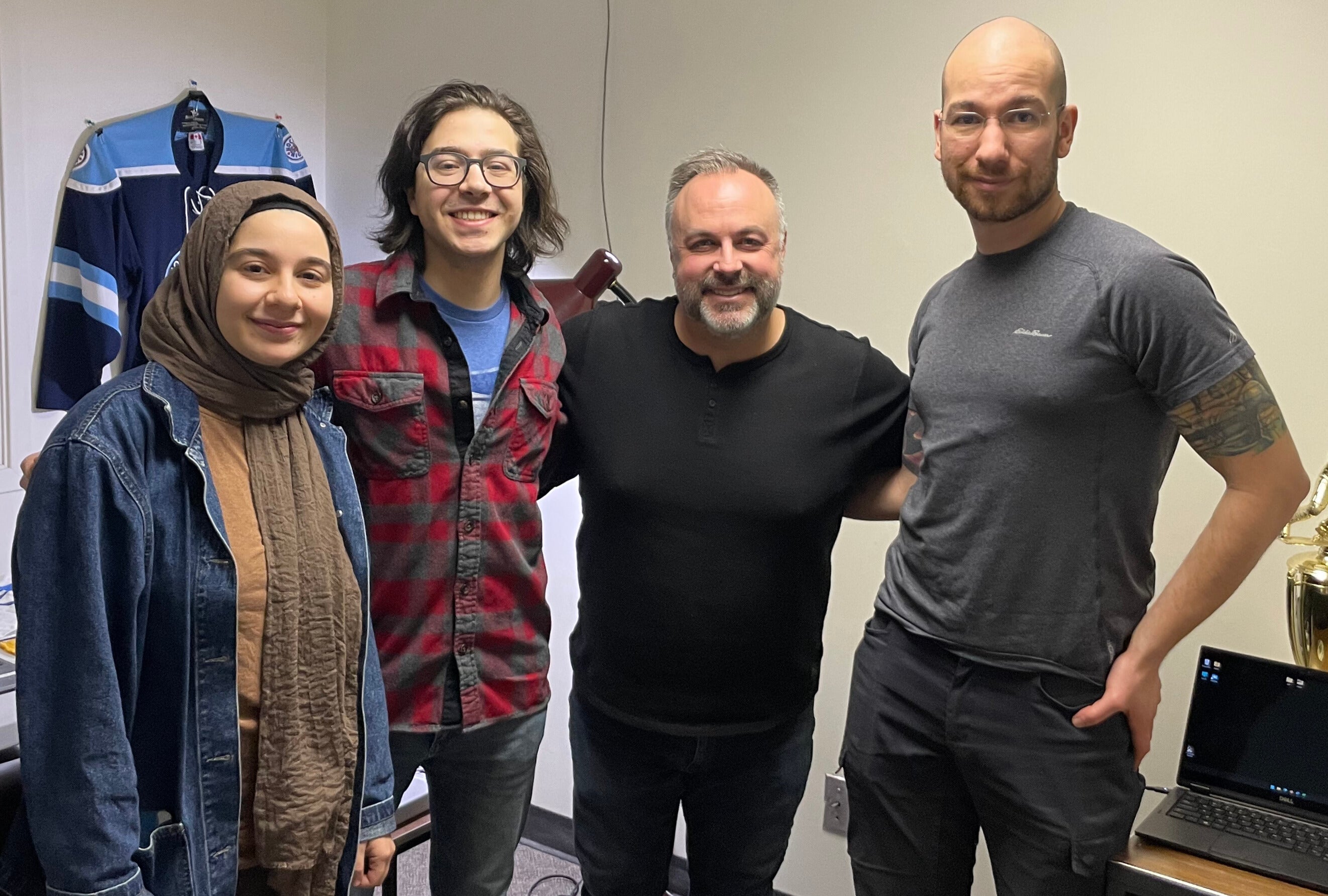 Nur Gurbuz, Adam Pappas, Dr. Luke Potwarka and Adrian Safati
