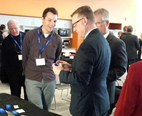 Ryan Denomme (Nicoya Life Sciences and previous SEB fellow), Peter Braid (MPP) and Gary Goodyear (MP)
