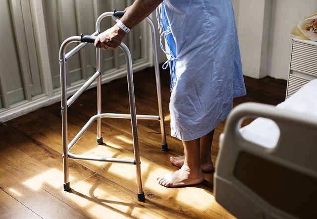 Patient with walker