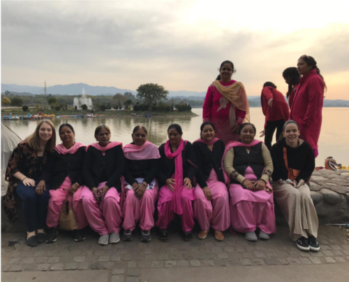 Bridget King with group of women
