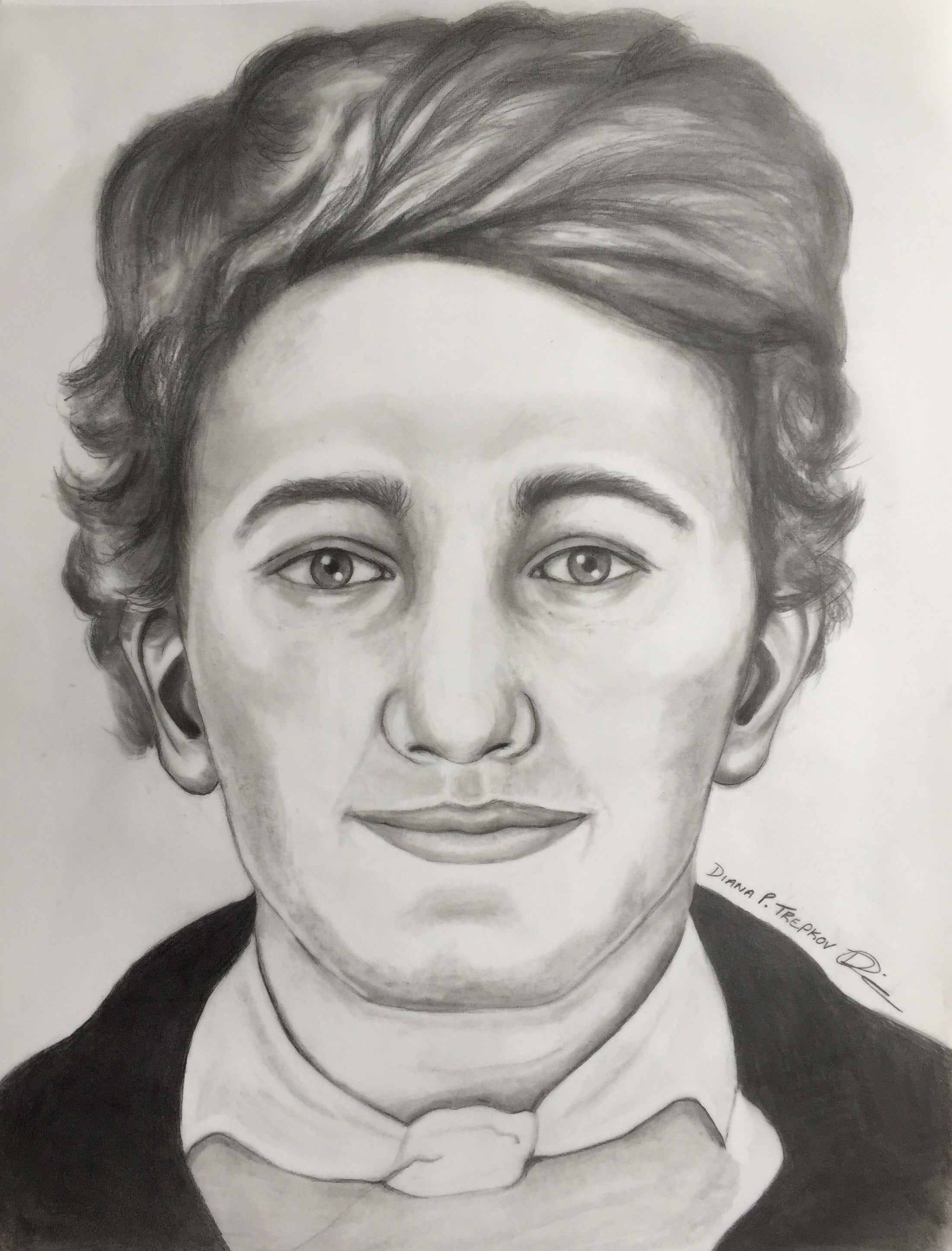 Forensic sketch of young man from the 1800s