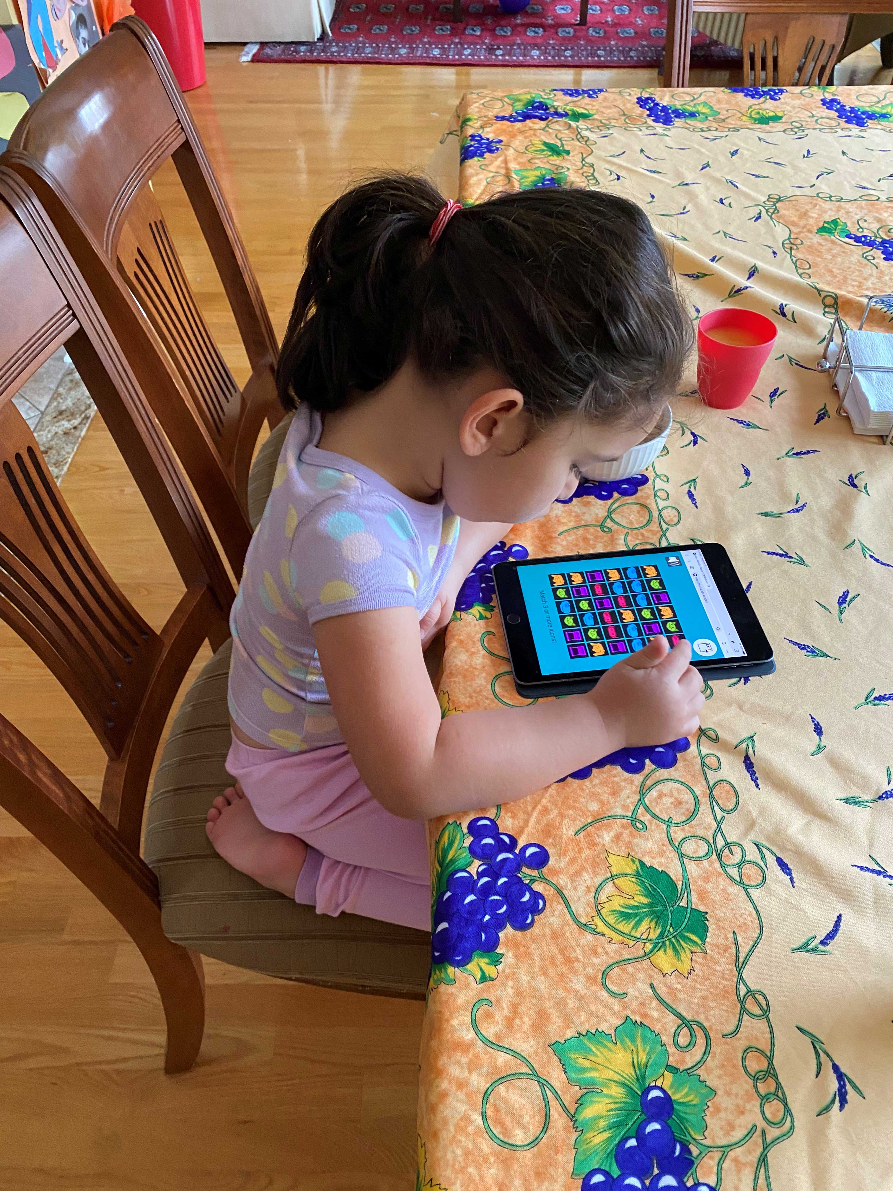 Child playing game