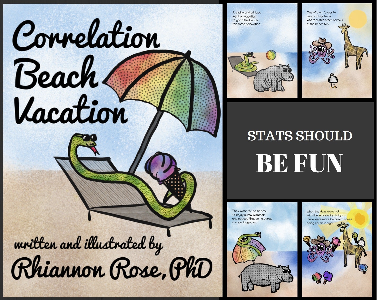Correlation Beach Vacation Collage