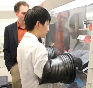 Michael Pope and PhD student
