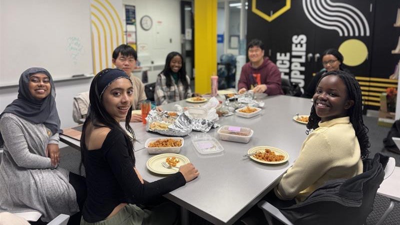 Students meeting in a group