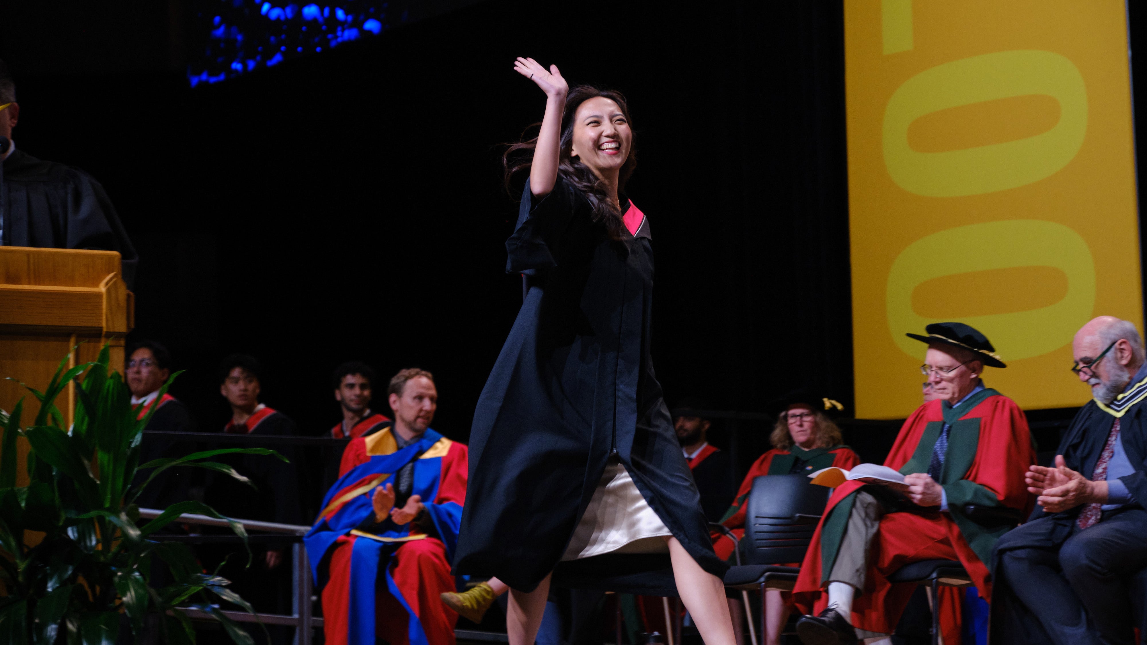 Crossing the stage